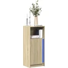 Image de vidaXL Buffet LED Chêne Sonoma 42,5x34x100 cm Matériau dérivé du bois