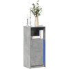 Image de vidaXL LED-Sideboard gris béton 42,5x34x100 cm Bois composite