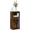Image de vidaXL LED-Sideboard chêne fumé 42,5x34x100 cm Matériau dérivé du bois