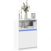 Image de vidaXL Sideboard avec LED Blanc 72x34x100 cm Bois composite