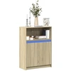Image de vidaXL Sideboard avec LED Chêne Sonoma 72x34x100 cm Bois composite
