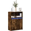 Image de vidaXL Sideboard avec LED chêne fumé 72x34x100 cm bois composite