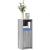 Image de vidaXL LED-Sideboard Gris Sonoma 38x34x100 cm Matériau dérivé du bois