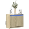 Image de vidaXL LED-Sideboard Chêne Sonoma 72x34x61 cm Matériau dérivé du bois