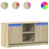 Image de vidaXL Armoire TV avec éclairage LED Chêne Sonoma 100x34x50 cm