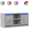 Image de vidaXL Armoire TV avec éclairage LED gris béton 100x34x50 cm