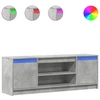 Image de vidaXL Armoire TV avec éclairage LED gris béton 139,5x34x50 cm