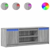 Image de vidaXL Armoire TV avec éclairage LED Gris Sonoma 139,5x34x50 cm