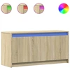 Image de vidaXL Armoire TV avec éclairage LED Chêne Sonoma 100x34x50 cm