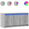 Image de vidaXL Armoire TV avec éclairage LED Gris Sonoma 100x34x50 cm