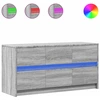 Image de vidaXL Armoire TV avec éclairage LED Gris Sonoma 100x34x50 cm