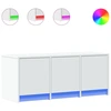 Image de vidaXL Armoire TV avec éclairage LED Blanc 97x34x40 cm Bois composite