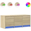 Image de vidaXL Armoire TV LED Chêne Sonoma 97x34x40 cm Matériau dérivé du bois