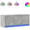 Image de vidaXL Armoire TV LED gris b ©ton 97x34x40 Bois composite