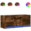 Image de vidaXL Armoire TV LED ch  ne fum © 97x34x40 cm Bois composite