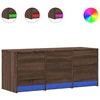 Image de vidaXL Armoire TV LED brun imitation chêne 97x34x40 cm Bois composite