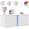 Image de vidaXL Armoire TV murale avec éclairage LED blanc 80x31x35 cm