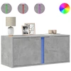 Image de vidaXL Armoire TV murale avec éclairage LED gris béton 80x31x35 cm