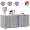 Image de vidaXL Armoire TV murale avec éclairage LED Gris Sonoma 80x31x35 cm