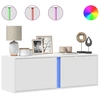Image de vidaXL Armoire TV murale avec éclairage LED blanc 100x31x35 cm