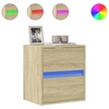 Image de vidaXL Armoire TV murale avec éclairage LED Sonoma 41x31x45 cm