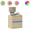 Image de vidaXL Armoires TV murales avec éclairage LED 2 pcs. Sonoma 41x31x45 cm