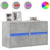 Image de vidaXL Armoires TV murales Éclairage LED 2 pcs. Gris béton 41x31x45 cm