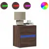 Image de vidaXL Armoire TV murale avec éclairage LED aspect chêne 41x31x45 cm