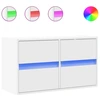 Image de vidaXL Armoire TV murale avec éclairage LED blanc 80x31x45 cm