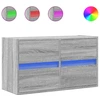 Image de vidaXL Armoire TV murale avec éclairage LED Gris Sonoma 80x31x45 cm