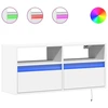 Image de vidaXL Armoire TV murale avec éclairage LED blanc 100x31x45 cm