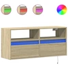 Image de vidaXL Armoire TV murale avec éclairage LED Chêne Sonoma 100x31x45 cm