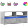 Image de vidaXL Armoire TV murale avec éclairage LED gris béton 100x31x45 cm