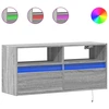 Image de vidaXL Armoire TV murale avec éclairage LED Gris Sonoma 100x31x45 cm