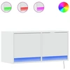 Image de vidaXL Armoire TV murale avec éclairage LED blanc 80x31x38 cm