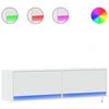 Image de vidaXL Armoire TV murale avec éclairage LED blanc 140x31x38 cm
