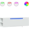Image de vidaXL Armoire TV murale avec éclairage LED blanc 135x31x39,5 cm