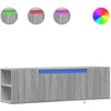 Image de vidaXL Armoire TV murale avec éclairage LED Gris Sonoma 135x31x39,5 cm