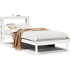 Image de vidaXL Lit en pin massif sans matelas blanc 75x190 cm