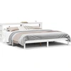 Image de vidaXL Lit en bois massif sans matelas Blanc 200x200 cm pin