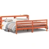 Image de vidaXL Lit en bois massif sans matelas pin brun cireux 200x200