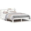 Image de vidaXL Cadre de lit avec tête de lit sans matelas blanc 120x190 cm