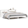 Image de vidaXL Lit en bois massif sans matelas Blanc 180x200 cm pin