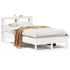 Image de vidaXL Lit en pin massif sans matelas blanc 120x190 cm