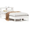 Image de vidaXL Lit en pin massif sans matelas blanc 75x190 cm