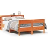 Image de vidaXL Lit en pin massif sans matelas brun cireux 120x200 cm