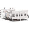 Image de vidaXL Lit en pin massif sans matelas blanc 120x190 cm