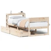 Image de vidaXL Lit en bois massif sans matelas 90x200 pin