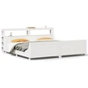 Image de vidaXL Lit en bois massif sans matelas Blanc 180x200 cm pin
