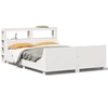 Image de vidaXL Lit en pin massif sans matelas blanc 120x190 cm